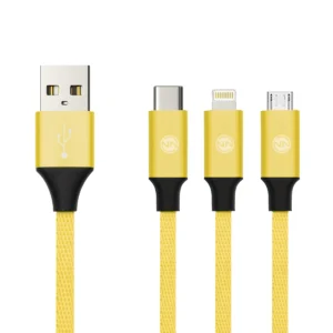 USB A to 3 IN 1 10ft NEON Cable Hang Tag Pack - 4 colours