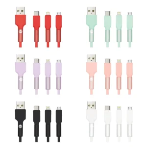 3 IN 1 3.3ft Cable Bulk Packe - 4 colours