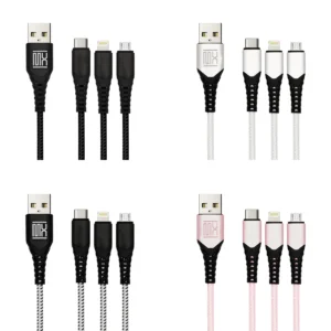 3 IN 1 10ft Cable Hang Tag Pack - 4 colours