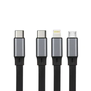 Type-C to 3-in-1 Retractable 4ft Cable