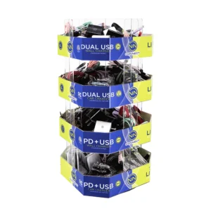 Cable and Charger Program with Acrylic Countertop Display