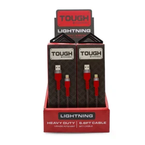 Tough 6.6ft Lightning Cable 16PCS/PDQ - Red