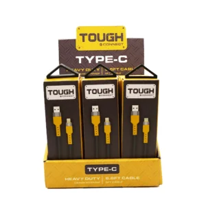 Tough 6.6ft Type-C Cable 16PCS/PDQ - Yellow